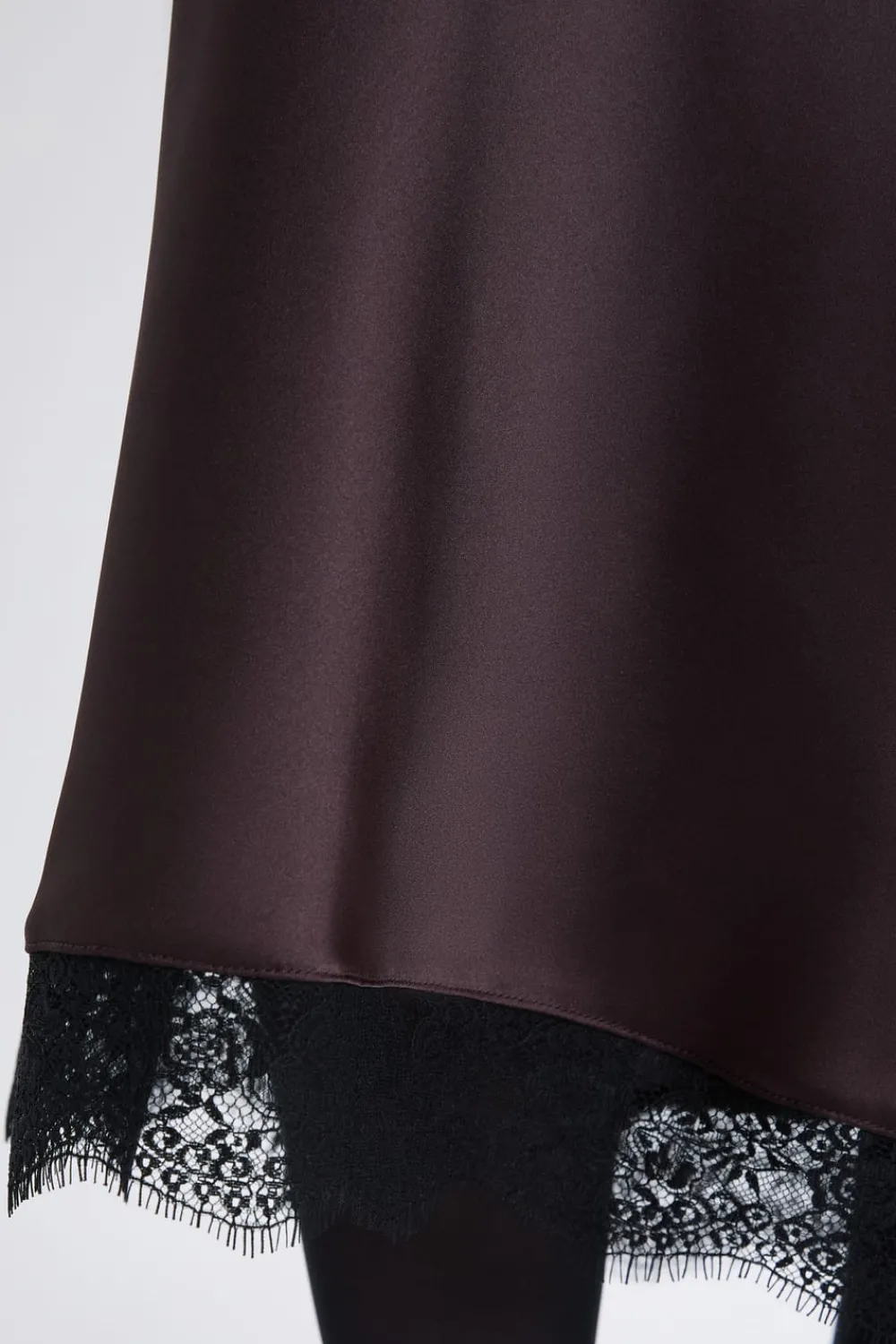 Sale ETAM Jupe longue satinée MARRON