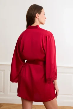 Discount ETAM Kimono satinado ROJO