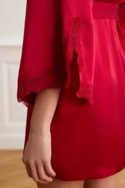 Discount ETAM Kimono satinado ROJO