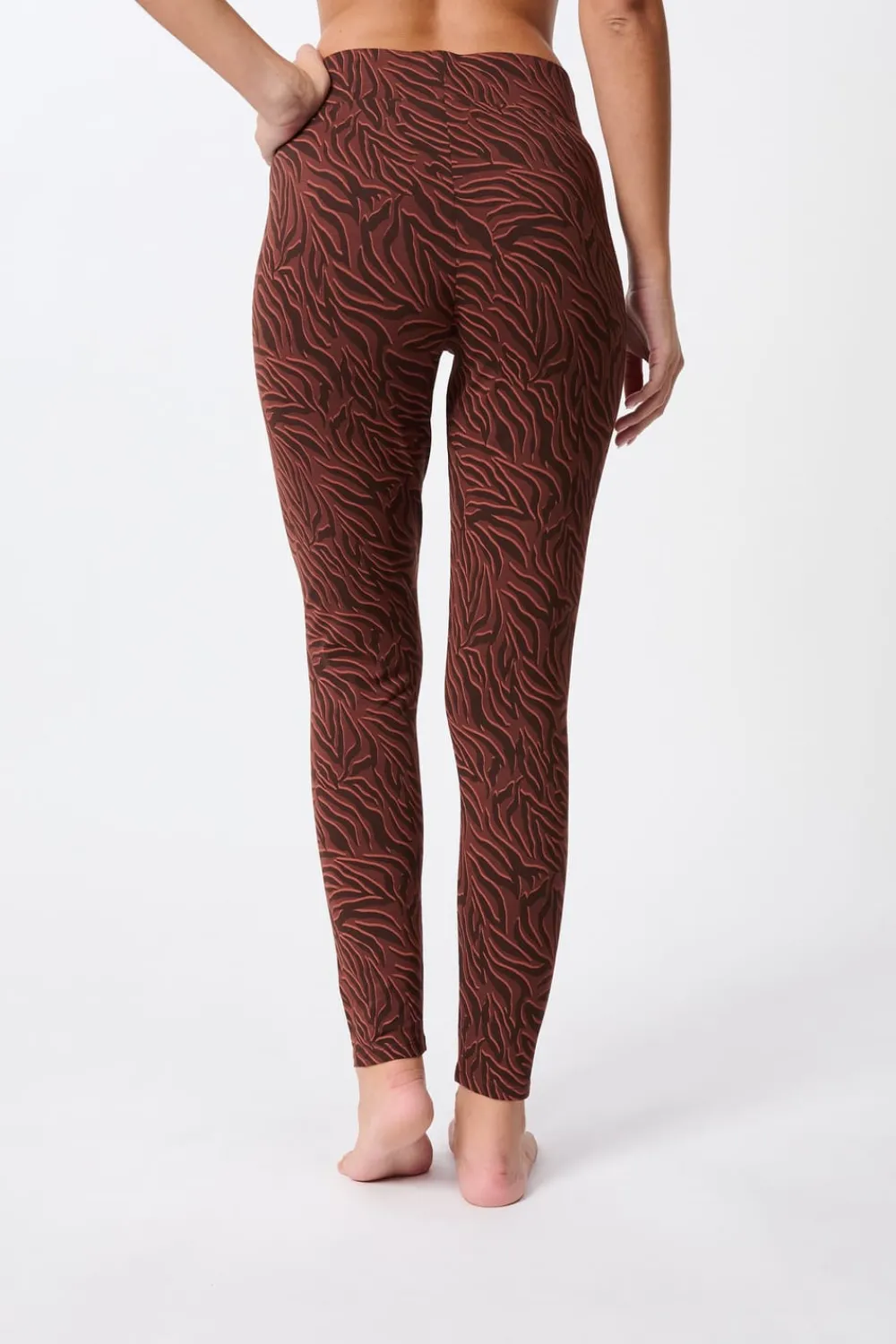 Hot ETAM Legging à motifs en coton MARRON