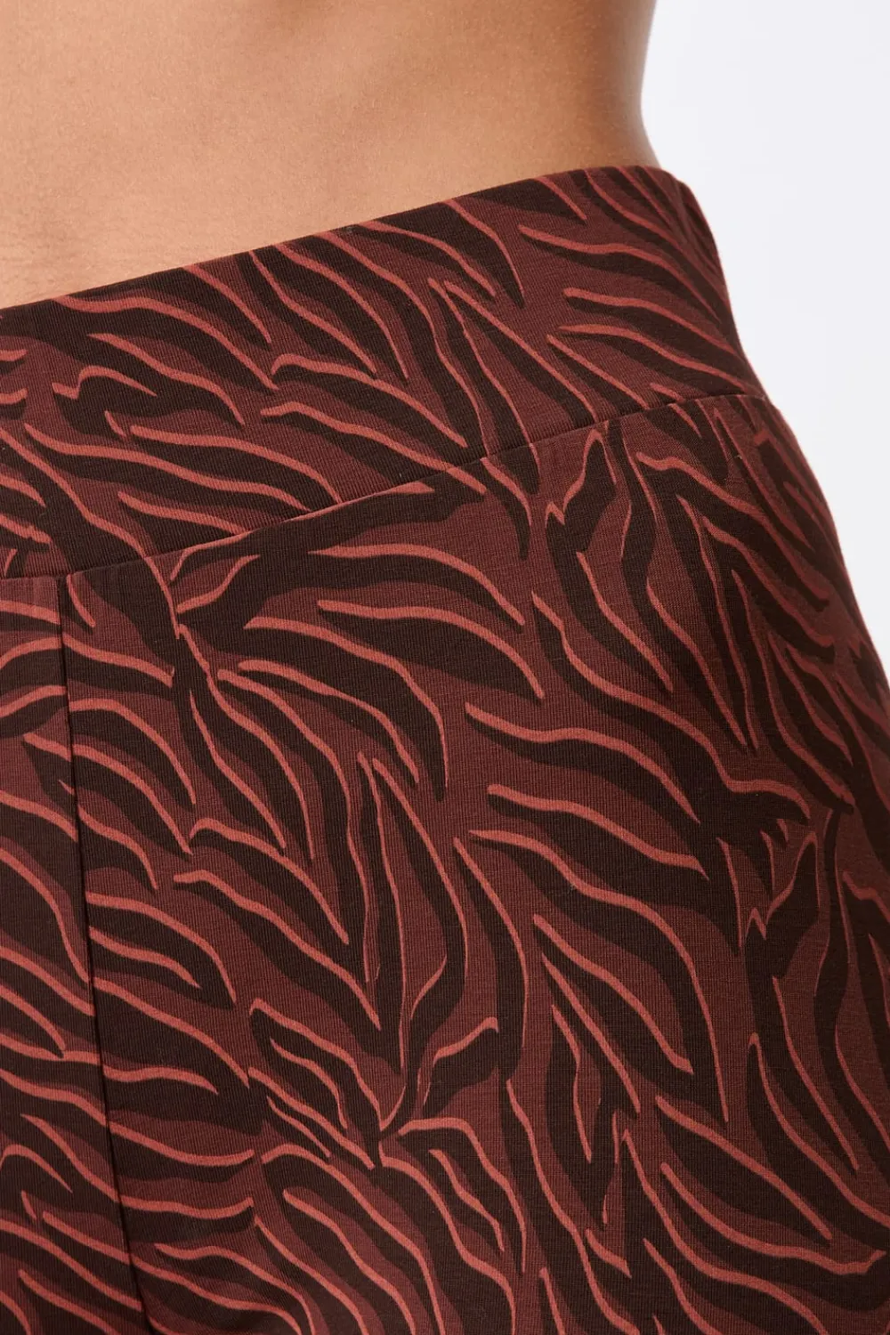 Hot ETAM Legging à motifs en coton MARRON