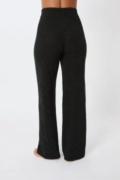 Clearance ETAM Leggings anchos tejidos brillantes NEGRO