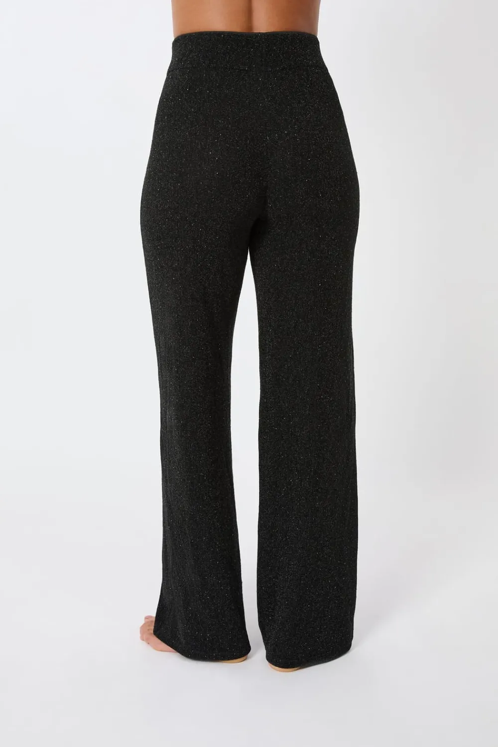 Clearance ETAM Leggings anchos tejidos brillantes NEGRO