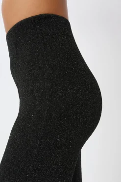 Clearance ETAM Leggings anchos tejidos brillantes NEGRO
