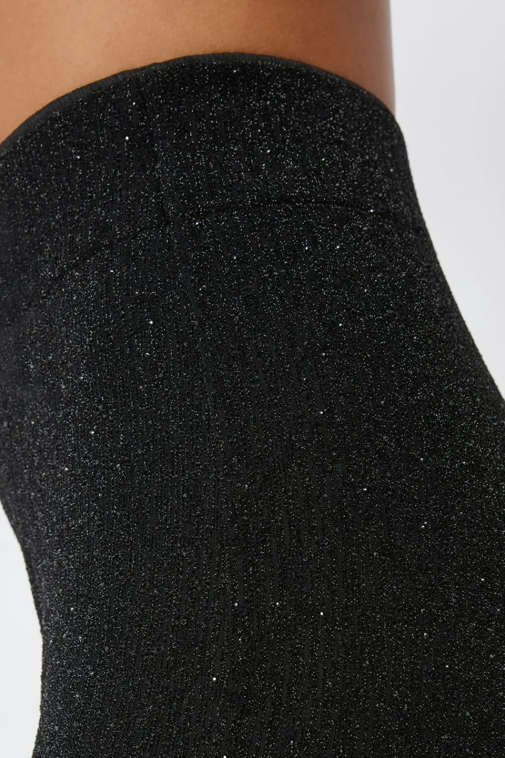 Clearance ETAM Leggings anchos tejidos brillantes NEGRO