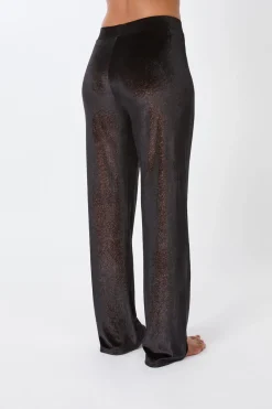 Outlet ETAM Leggings anchos tejidos brillantes NEGRO
