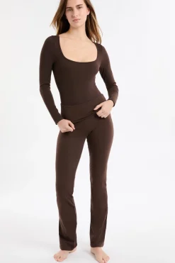 Best ETAM Leggings de algodón CHOCOLATE