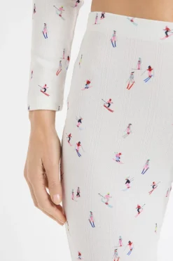 Discount ETAM Leggings de pijama con motivos de esquiadores crudo