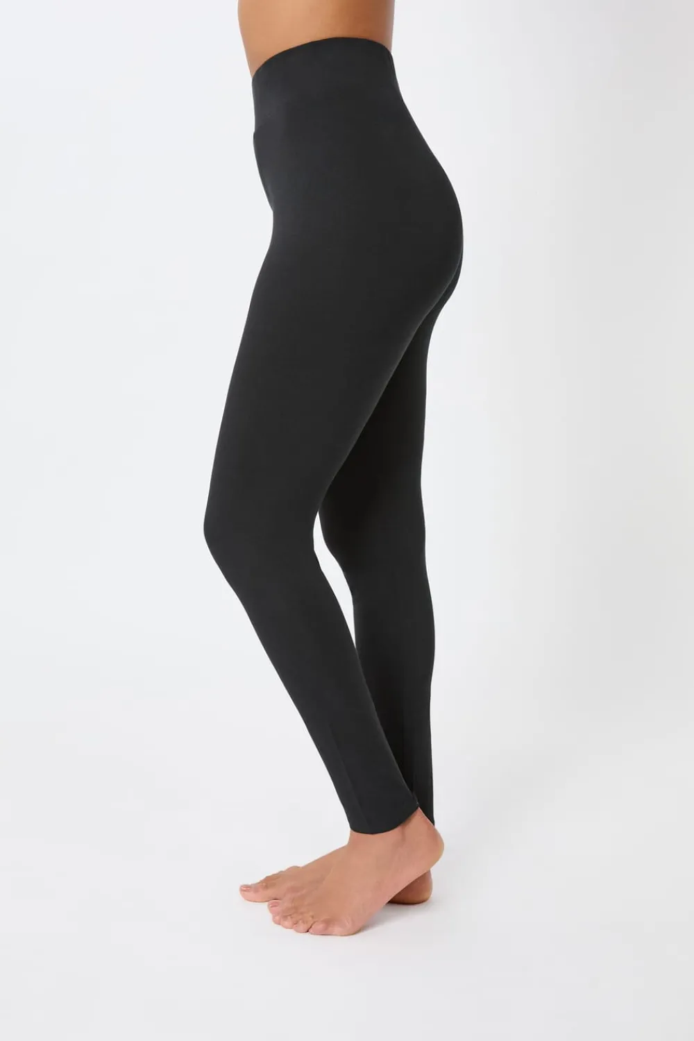 Clearance ETAM Leggings lisos de algodón NEGRO