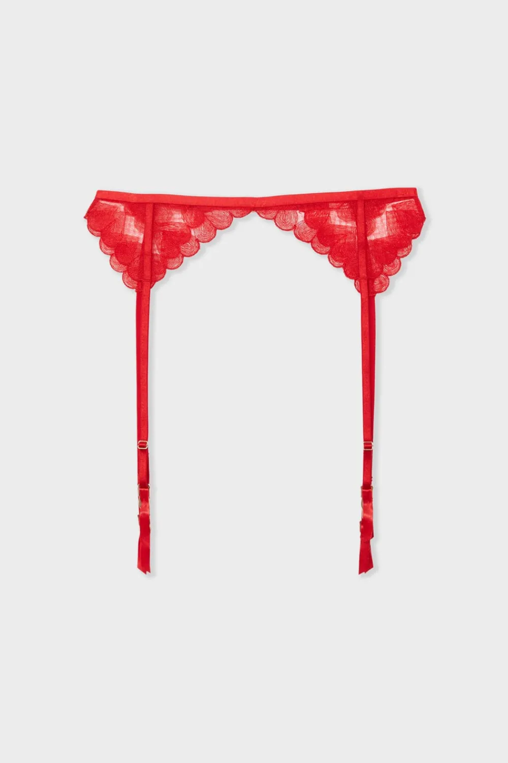 Outlet ETAM Liguero con bordado de corazones ROJO