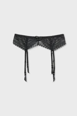 Outlet ETAM Liguero de encaje NEGRO