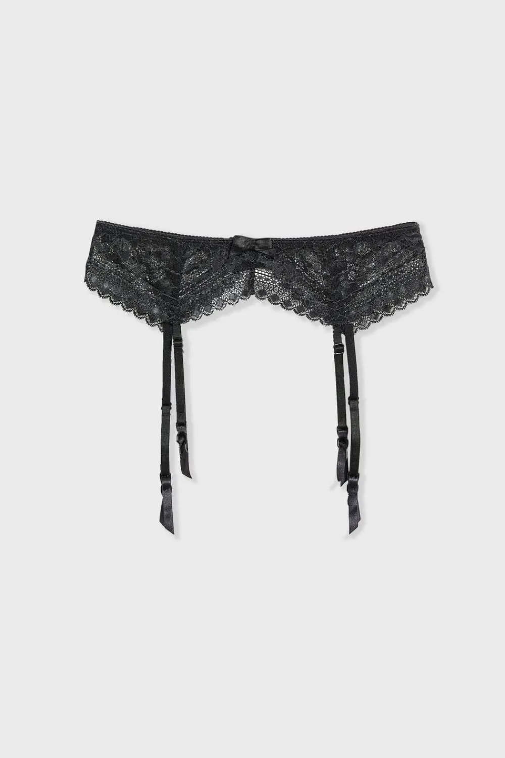 Outlet ETAM Liguero de encaje NEGRO