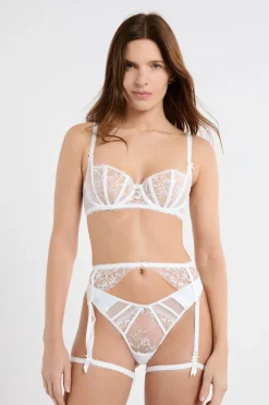 Hot ETAM Liguero de encaje BLANCO