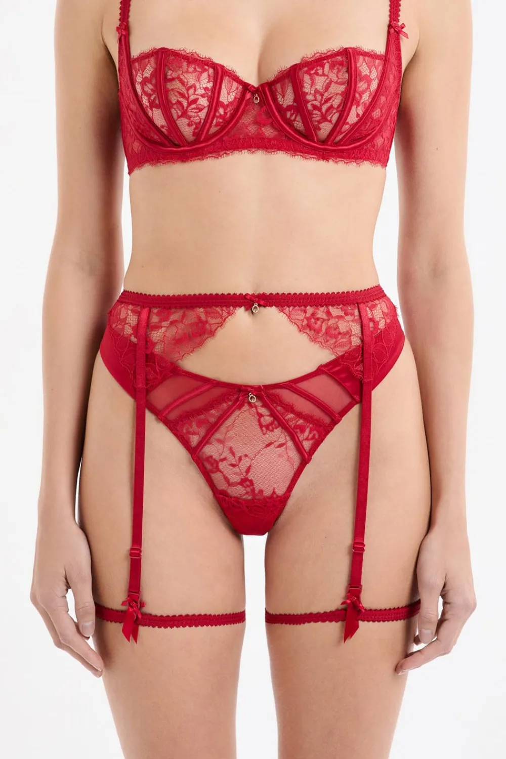 Online ETAM Liguero de encaje ROJO