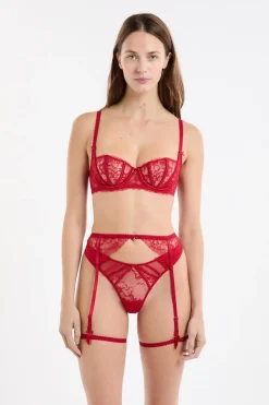 Online ETAM Liguero de encaje ROJO