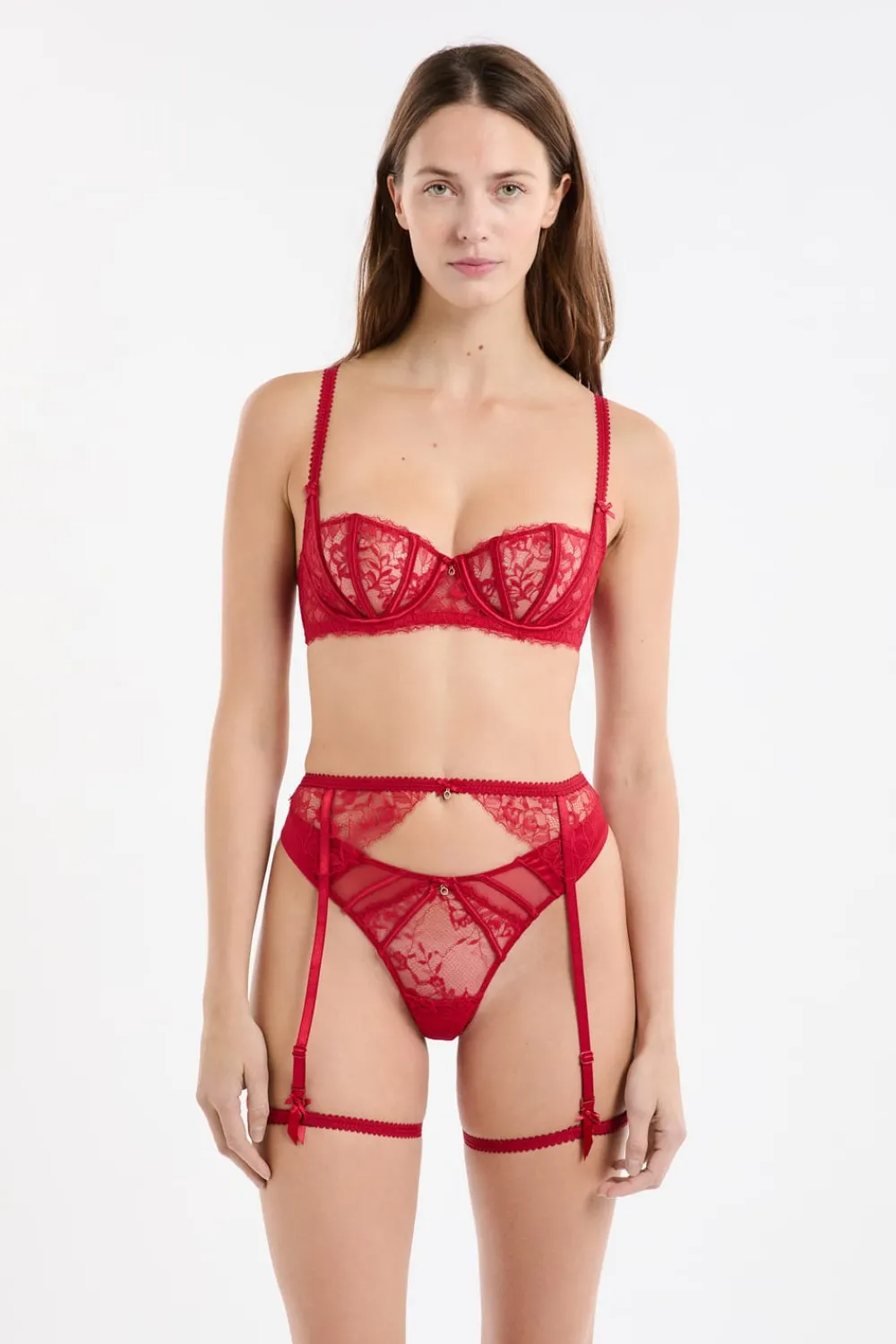 Online ETAM Liguero de encaje ROJO