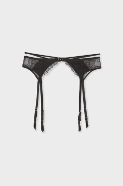 Discount ETAM Liguero de encaje NEGRO