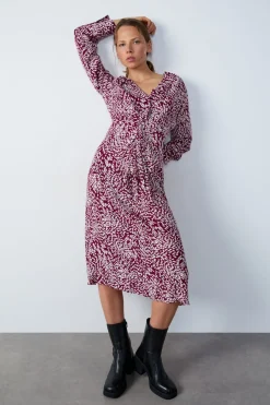 Hot ETAM Maxivestido estampado BURDEOS