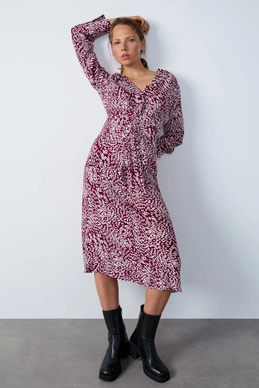 Hot ETAM Maxivestido estampado BURDEOS