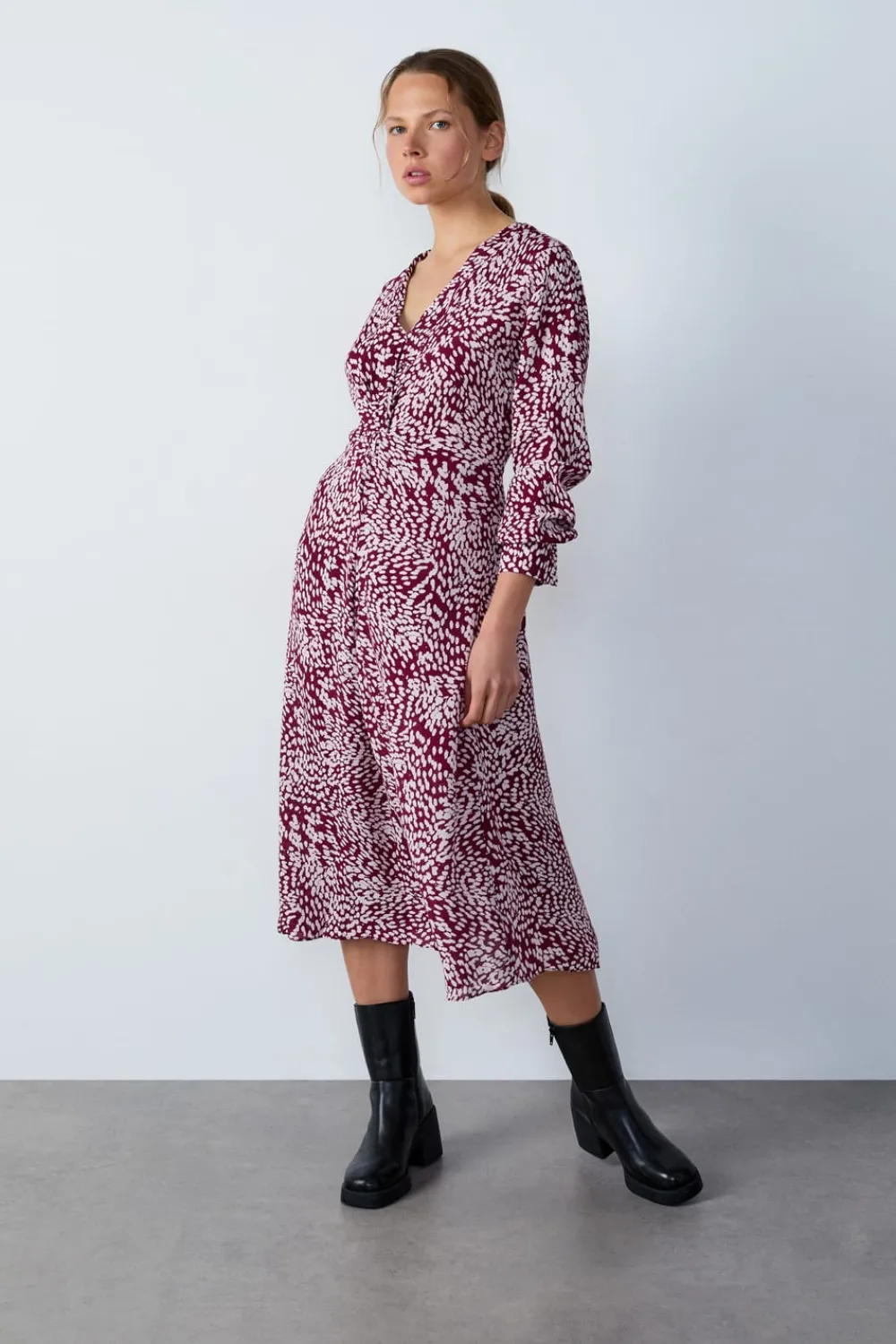 Hot ETAM Maxivestido estampado BURDEOS