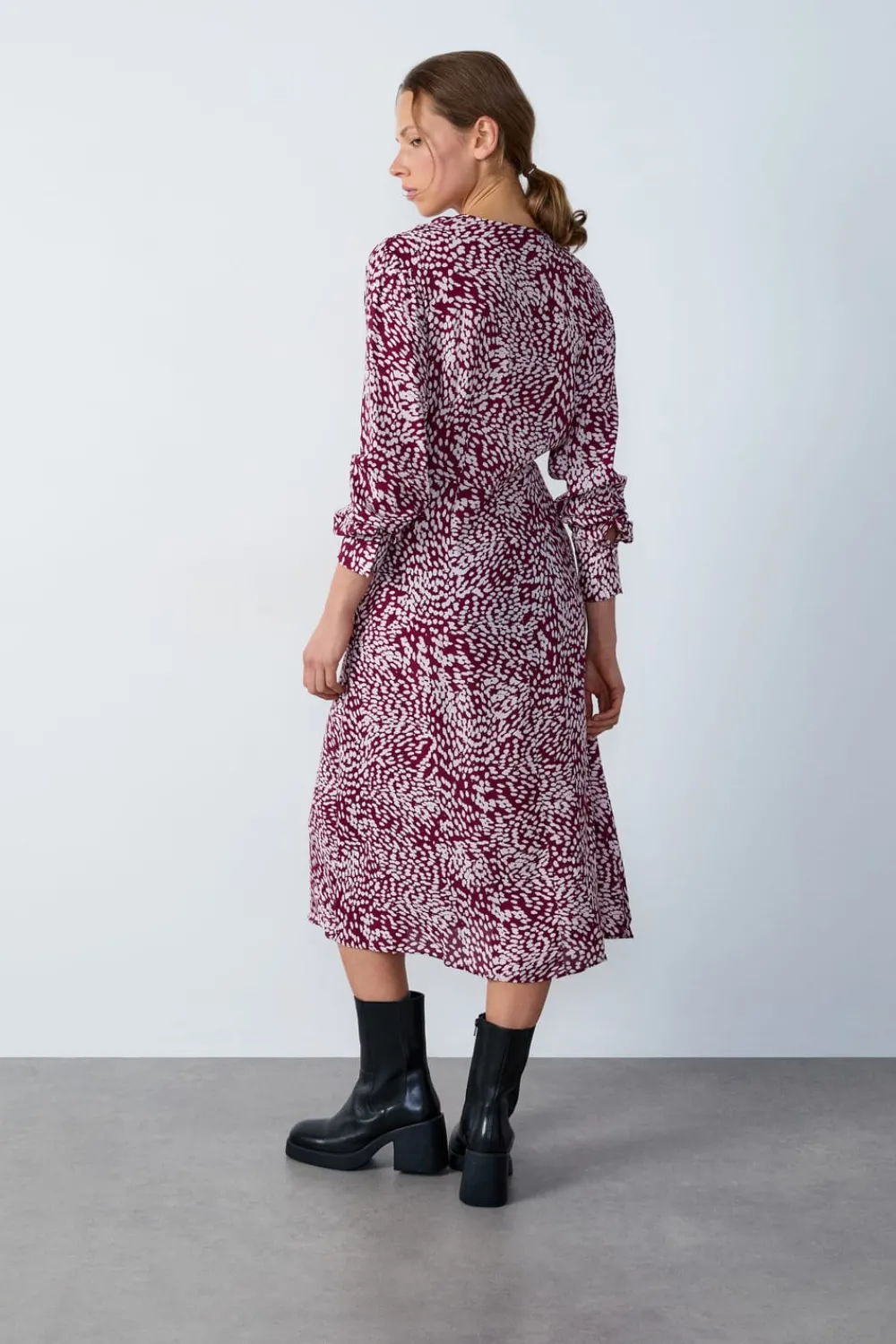 Hot ETAM Maxivestido estampado BURDEOS