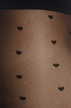 Discount ETAM Medias con corazones NEGRO
