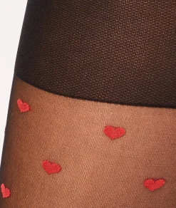 Best ETAM Medias de corazón de moda - 30D ROJO