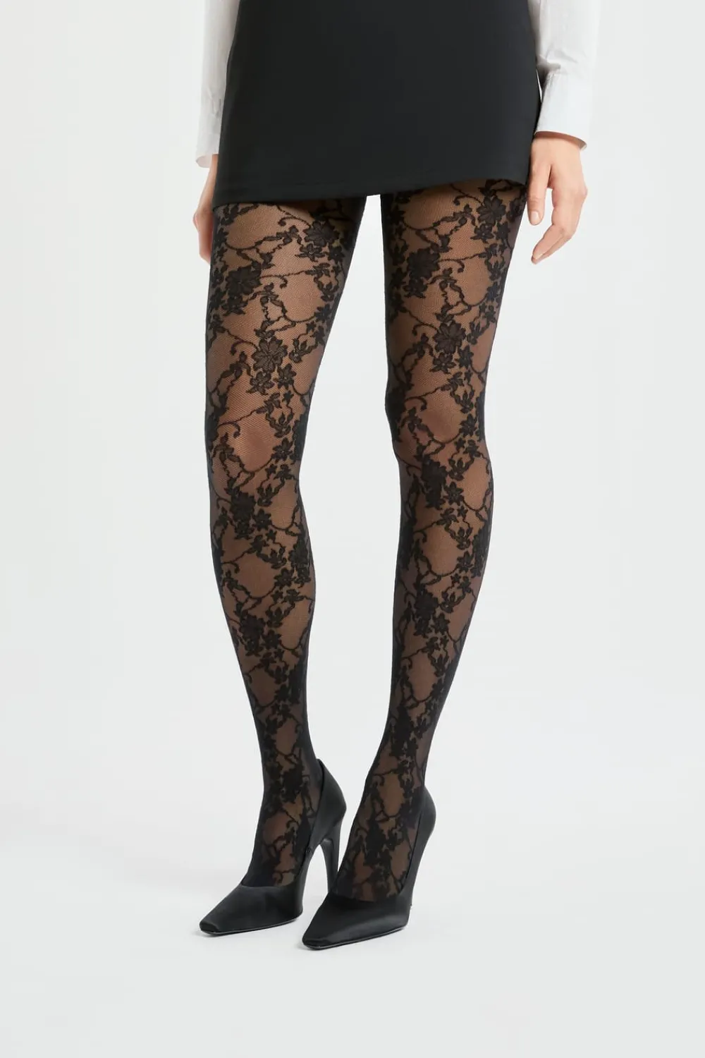 Clearance ETAM Medias semitransparentes con motivos - 30D NEGRO