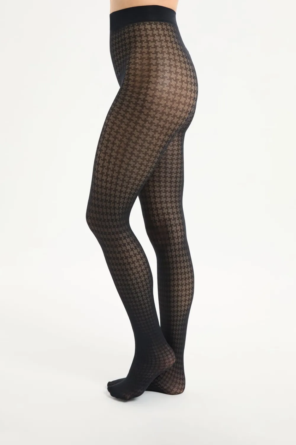 Discount ETAM Medias semitransparentes con estampado NEGRO