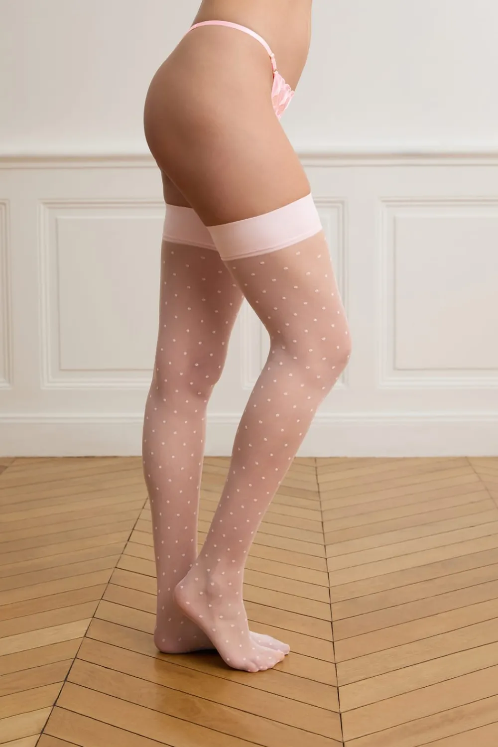 Clearance ETAM Medias transparentes con lunares ROSA EMPOLVADO
