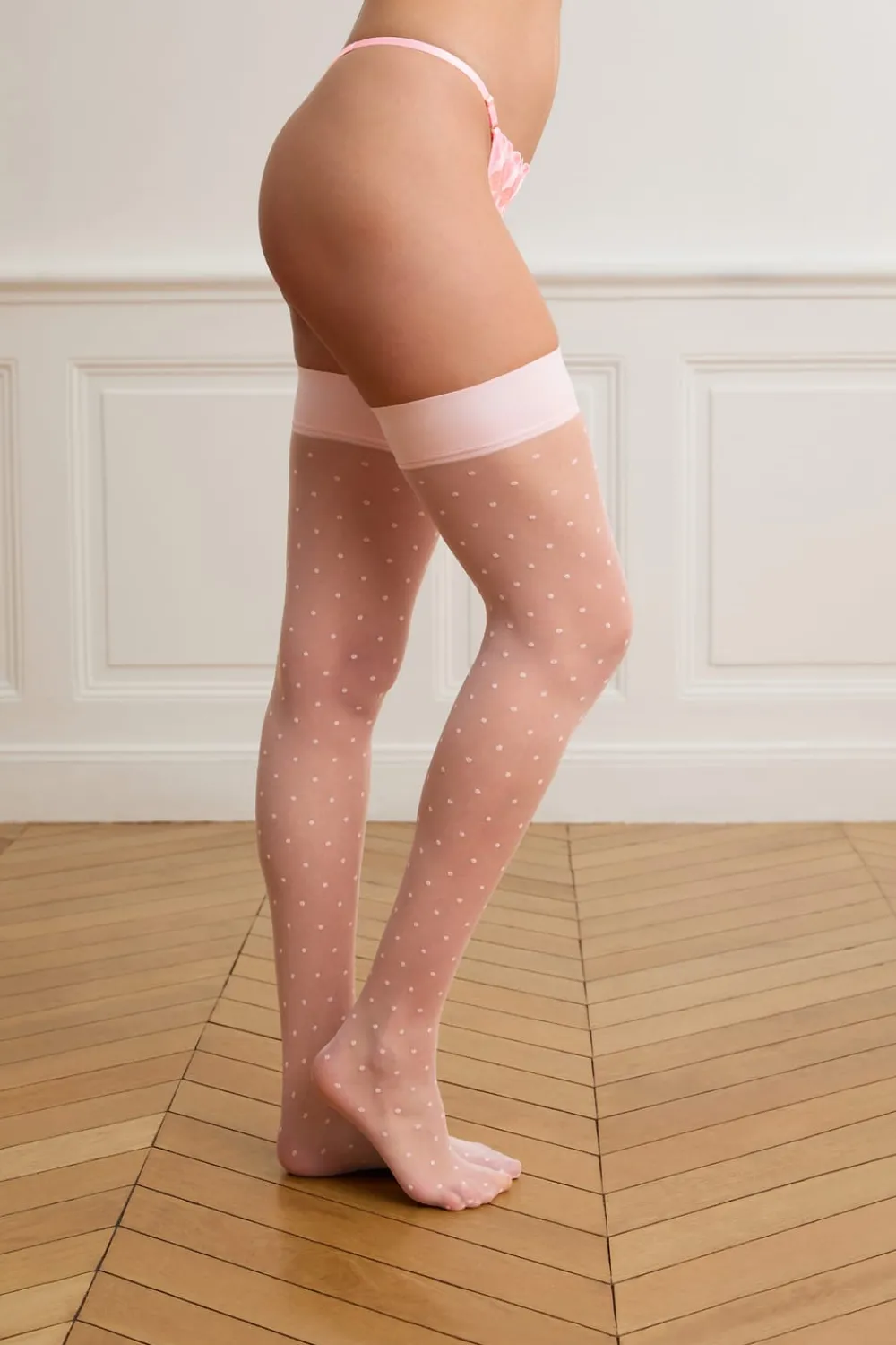 Clearance ETAM Medias transparentes con lunares ROSA EMPOLVADO