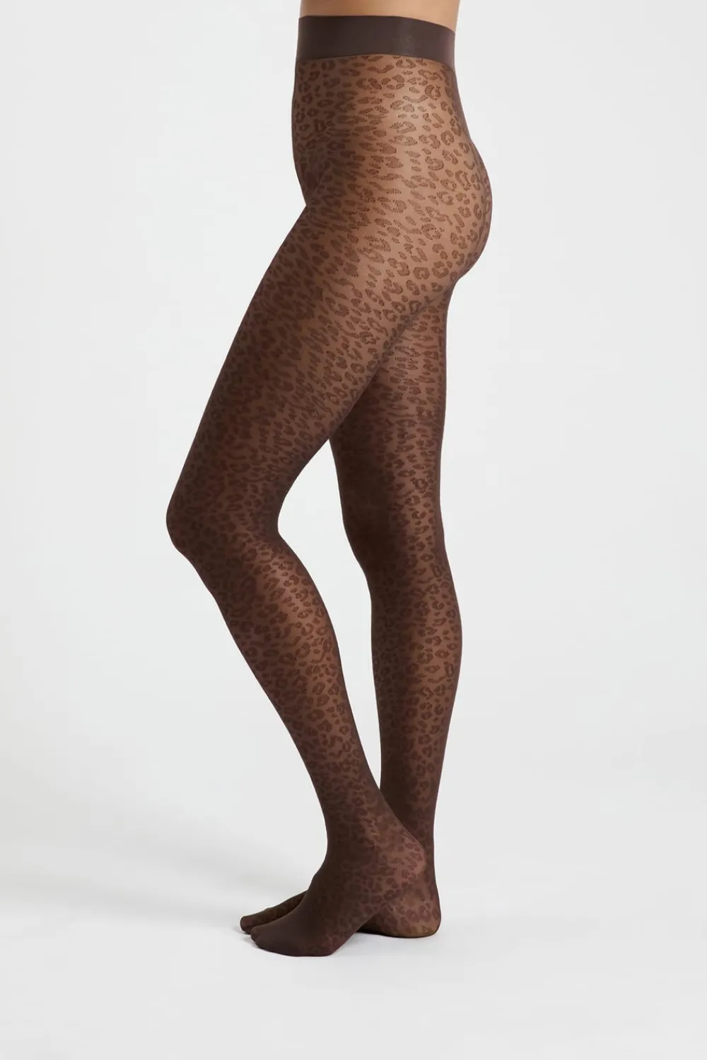 Hot ETAM Medias transparentes con motivos - 30D MARRÓN