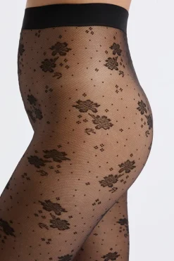 Online ETAM Medias transparentes con motivos - 15D NEGRO
