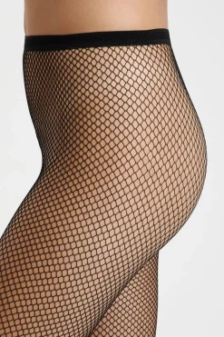 Sale ETAM Medias transparentes de fantasía - rejilla NEGRO