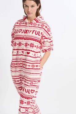 Clearance ETAM Mono estampado con capucha ROJO