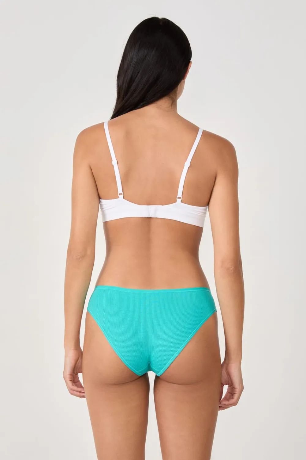 Discount ETAM Pack de 3 braguitas de algodón VERDE