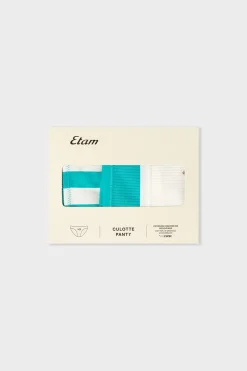 Discount ETAM Pack de 3 braguitas de algodón VERDE