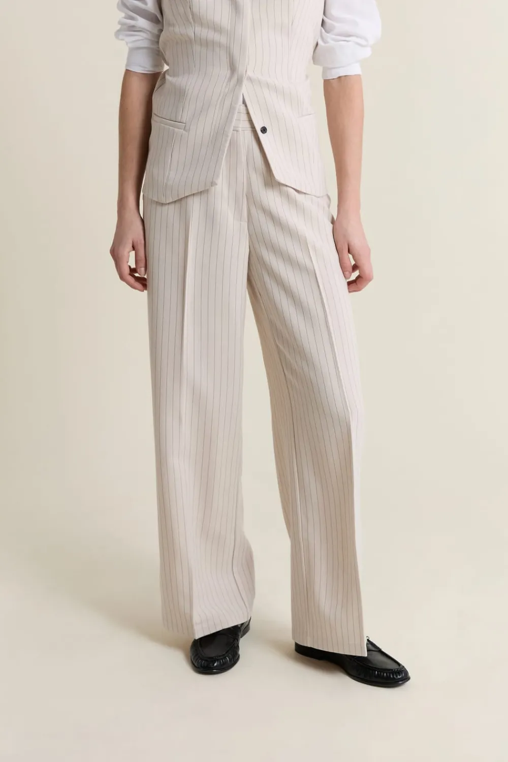 ETAM Pantalón a rayas IMP FD crudo