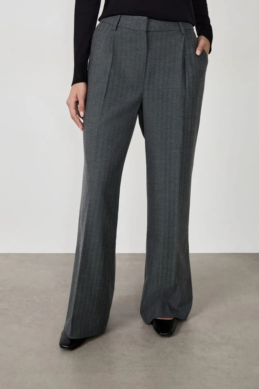 Hot ETAM Pantalón ancho de rayas tenis GRIS