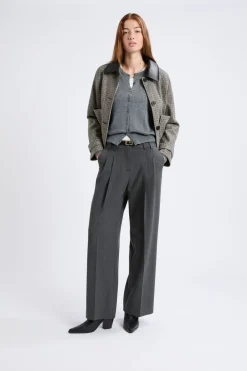 ETAM Pantalón ancho de sarga ANTRACITA