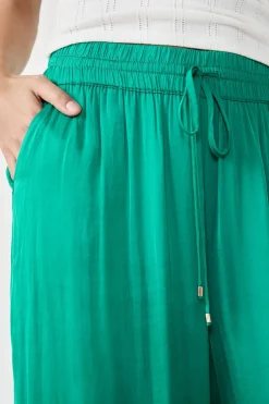 Sale ETAM Pantalón ancho de satén ESMERALDA