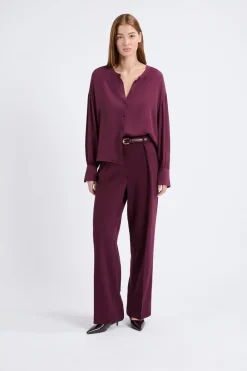 Discount ETAM Pantalón ancho recto MORADO