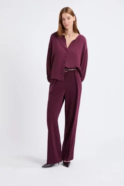 Discount ETAM Pantalón ancho recto MORADO