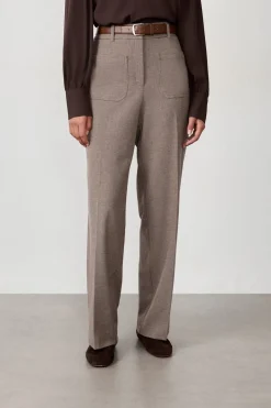 Outlet ETAM Pantalón corte ancho BEIGE