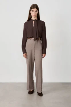 Outlet ETAM Pantalón corte ancho BEIGE