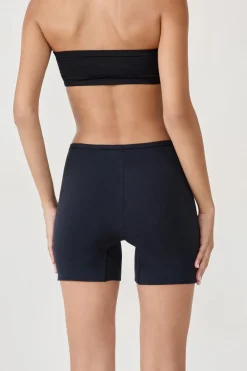 Outlet ETAM Pantalón corto de ciclismo de algodón orgánico elástico NEGRO