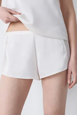 Outlet ETAM Pantalón corto de pijama de satén CRUDO