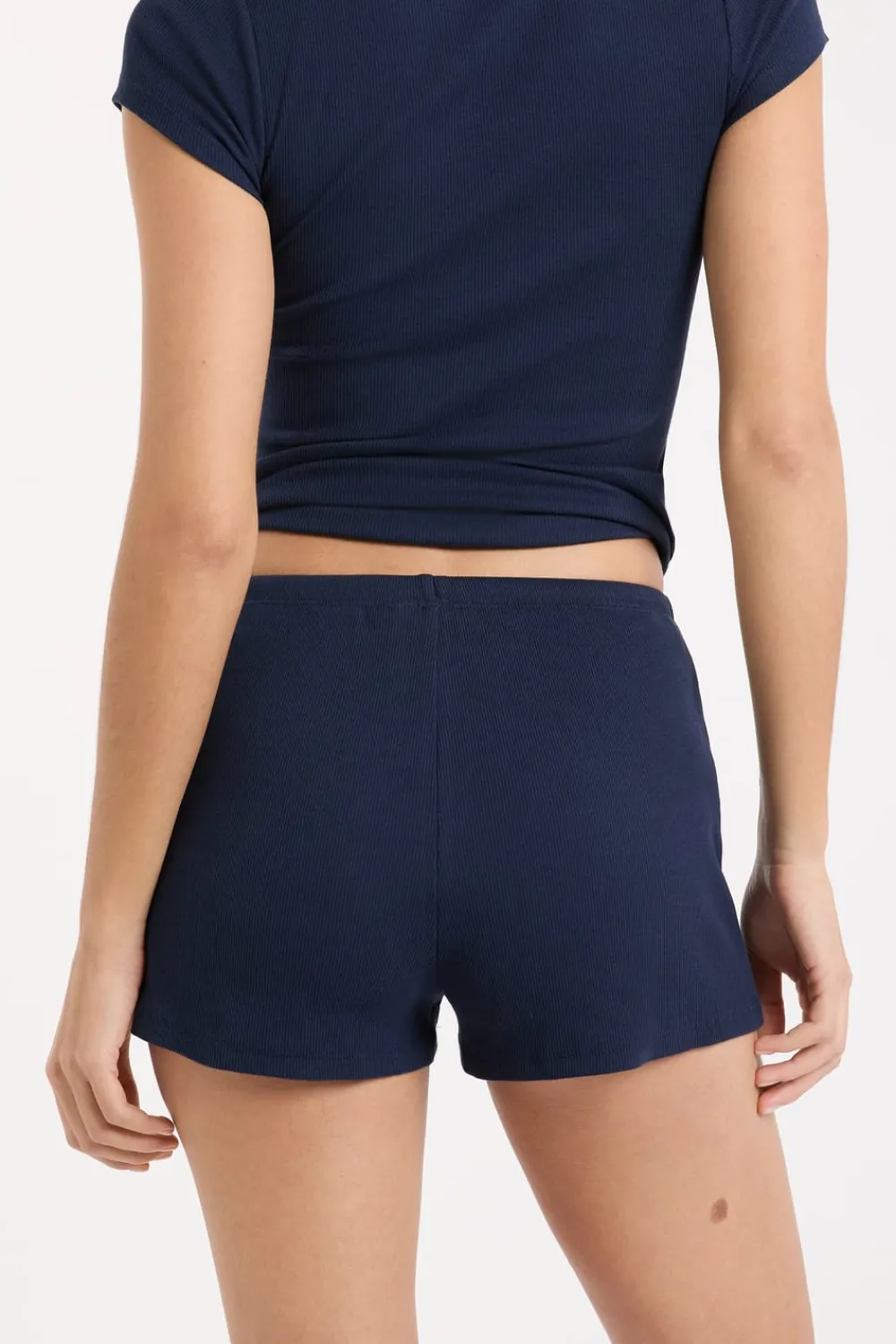 Online ETAM Pantalón corto de pijama de algodón AZUL REAL