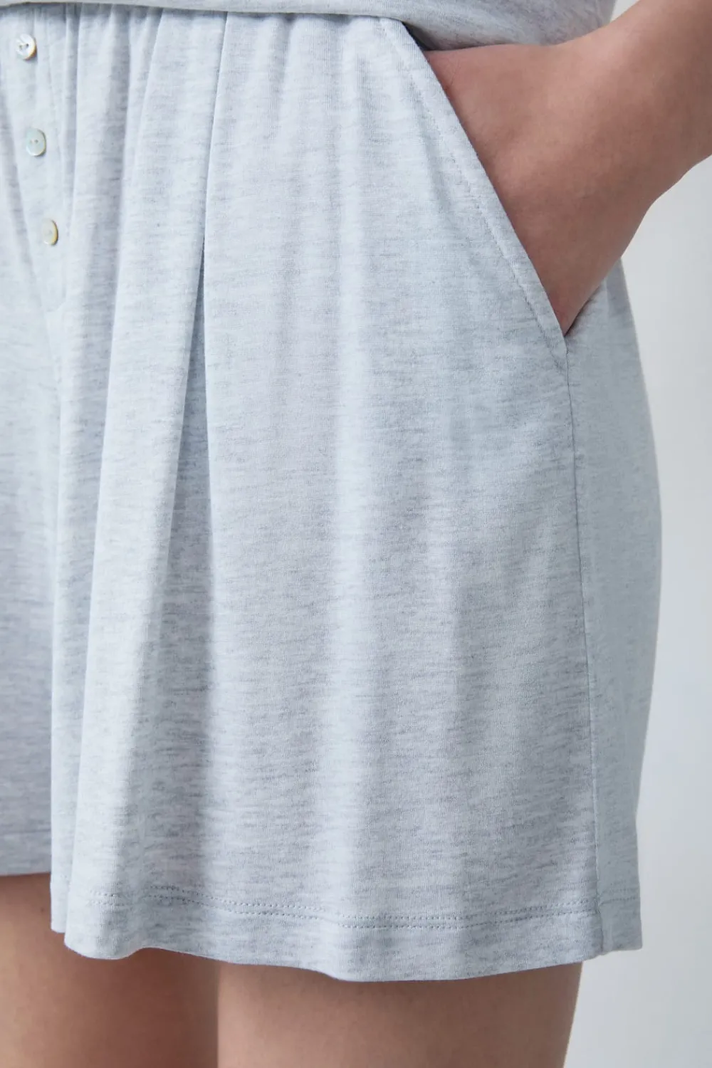 Clearance ETAM Pantalón corto de pijama de modal GRIS CLARO
