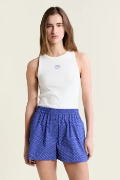Best ETAM Pantalón corto de pijama estampado con algodón AZUL REAL